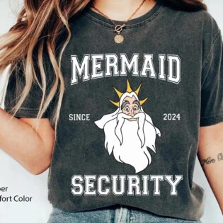 Custom Est King Triton Mermaid Security Shirt 1