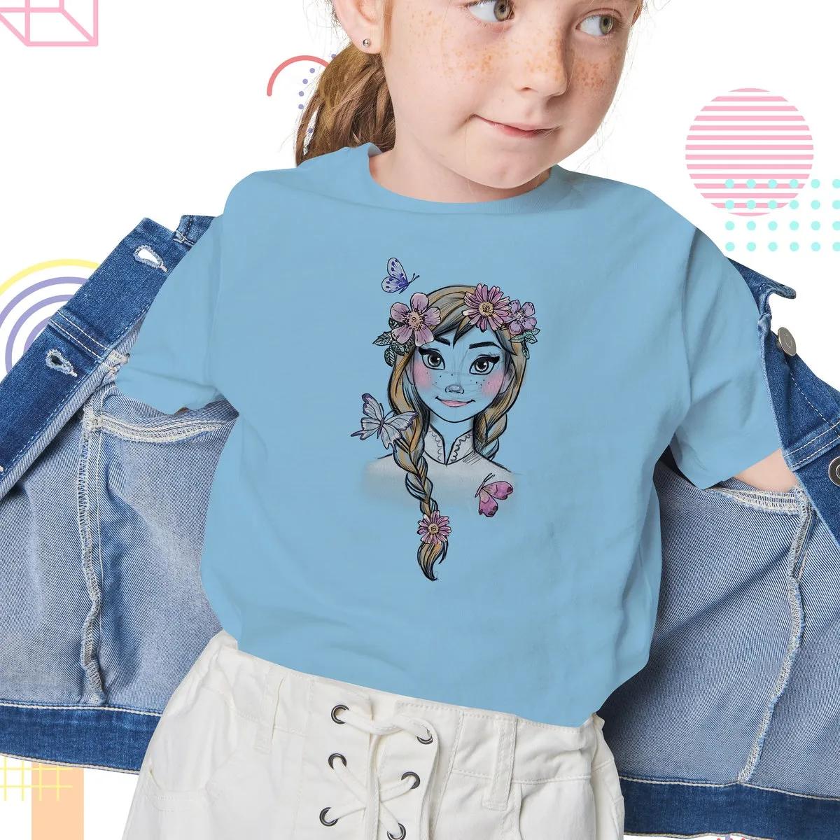 Frozen Anna Illustrated Boho Flowers Graphic Shirt 3