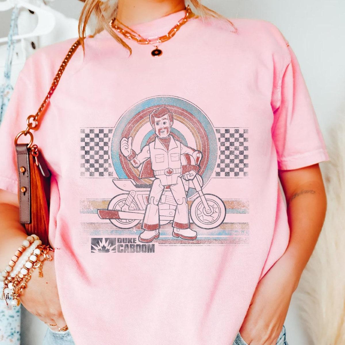 Duke Caboom Motorcycle Target Checkerboard Toy Story Shirt 2