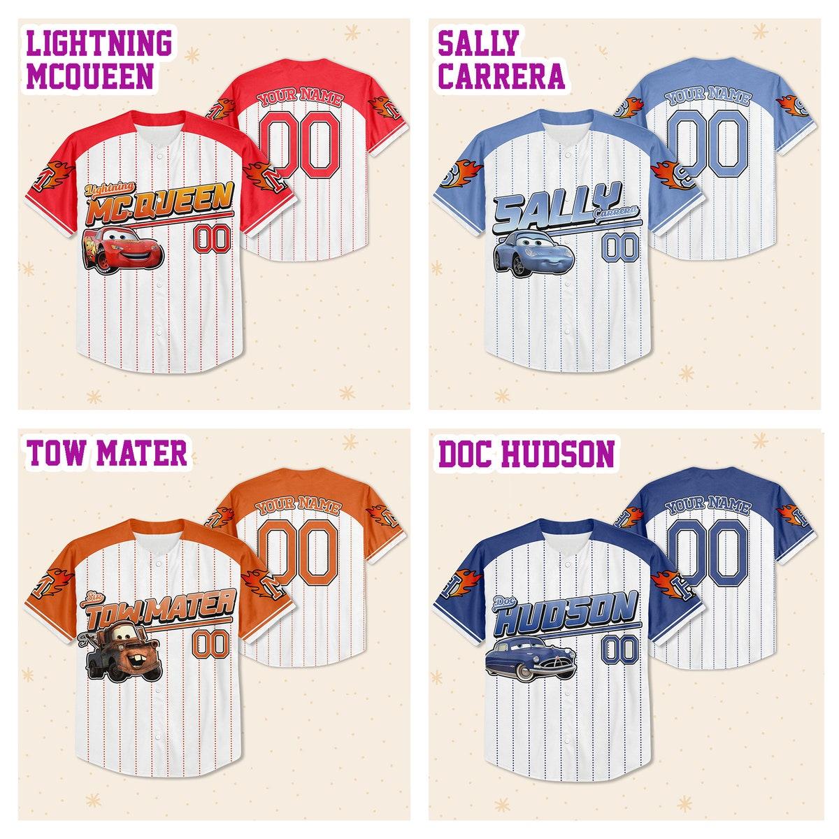 Custom Cars Collection Baseball Jersey 2