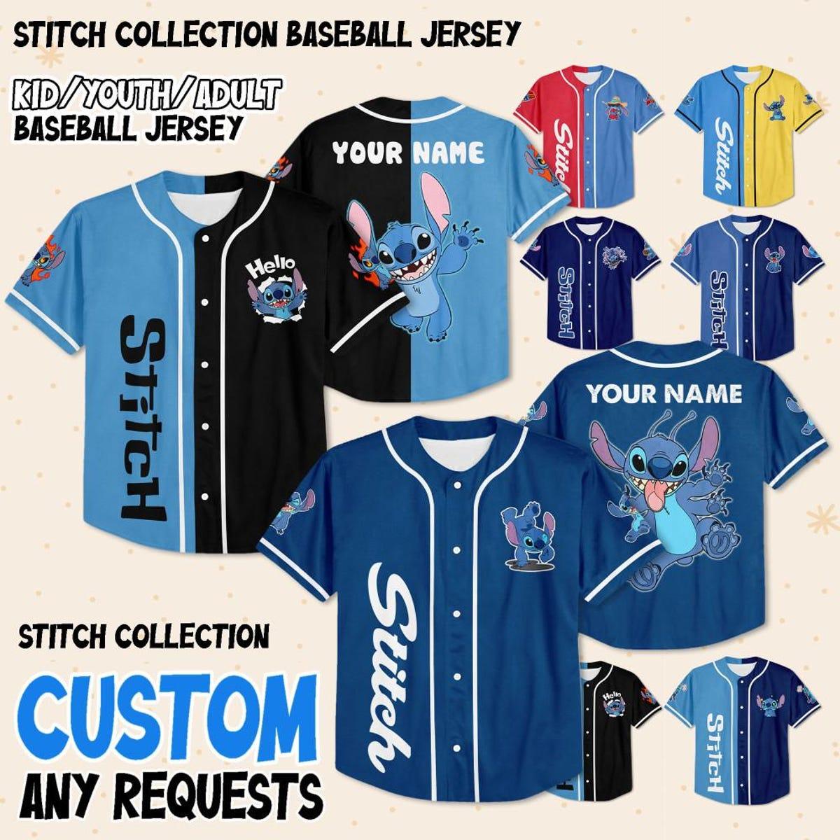 Custom Colection Jersey Stitch Custom Disney Baseball Jersey 1