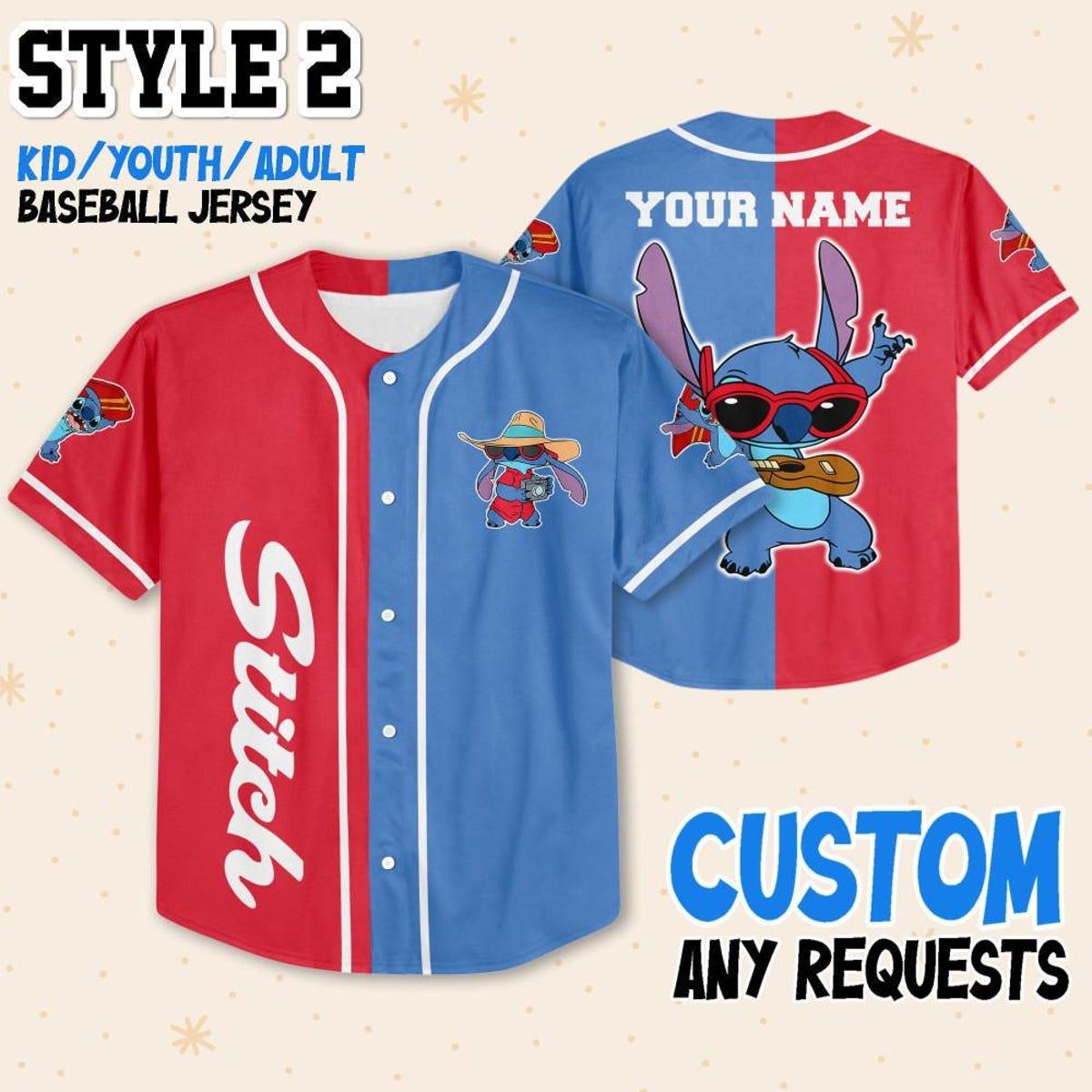 Custom Colection Jersey Stitch Custom Disney Baseball Jersey 3