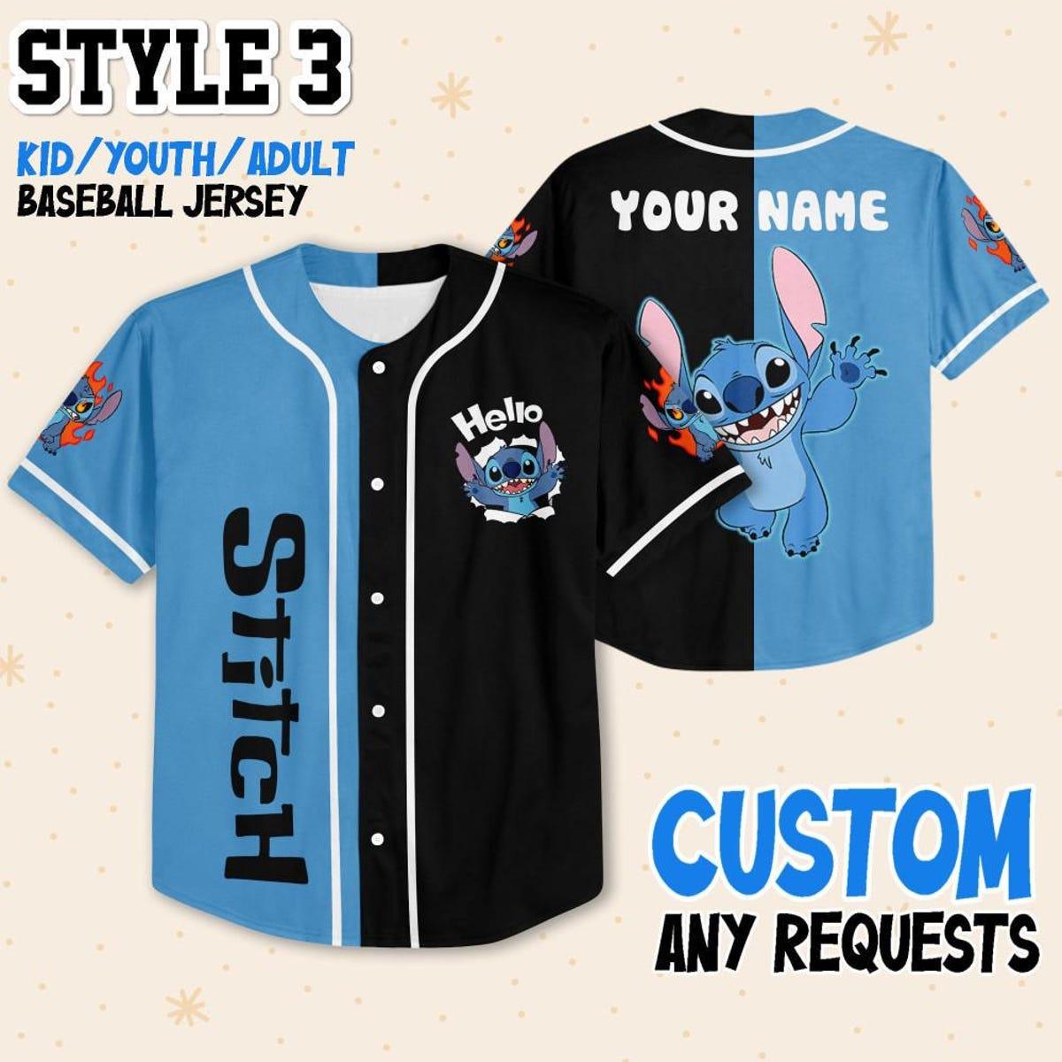 Custom Colection Jersey Stitch Custom Disney Baseball Jersey 4