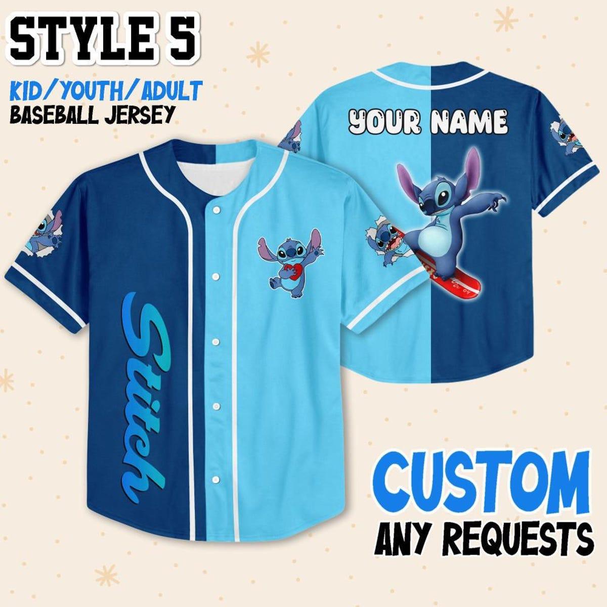 Custom Colection Jersey Stitch Custom Disney Baseball Jersey 6