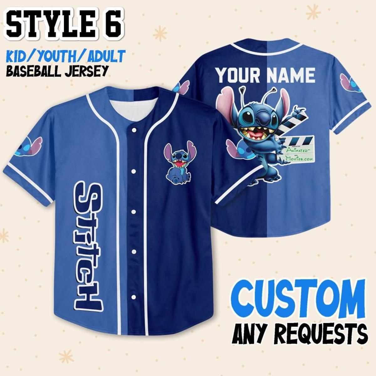 Custom Colection Jersey Stitch Custom Disney Baseball Jersey 7