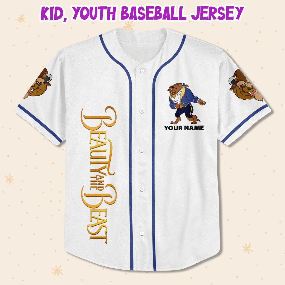 Custom Disney Beauty And The Beast Prince Baseball Jersey 2