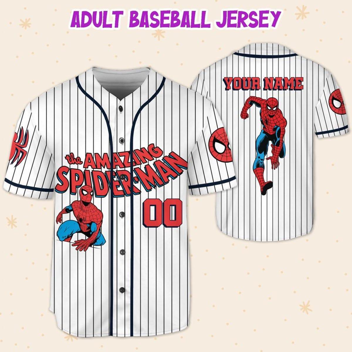 Personalize Disney Amazing Spider Man Vintage Classic Baseball Jersey 5