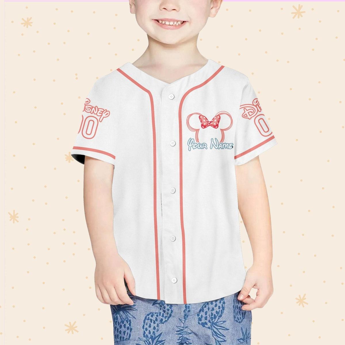 Personalize Disney Family Girl Baseball Jersey 4