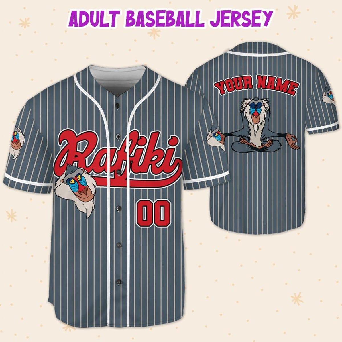 Personalize Disney The Lion King Rafiki Striped Seal Baseball Jersey 5