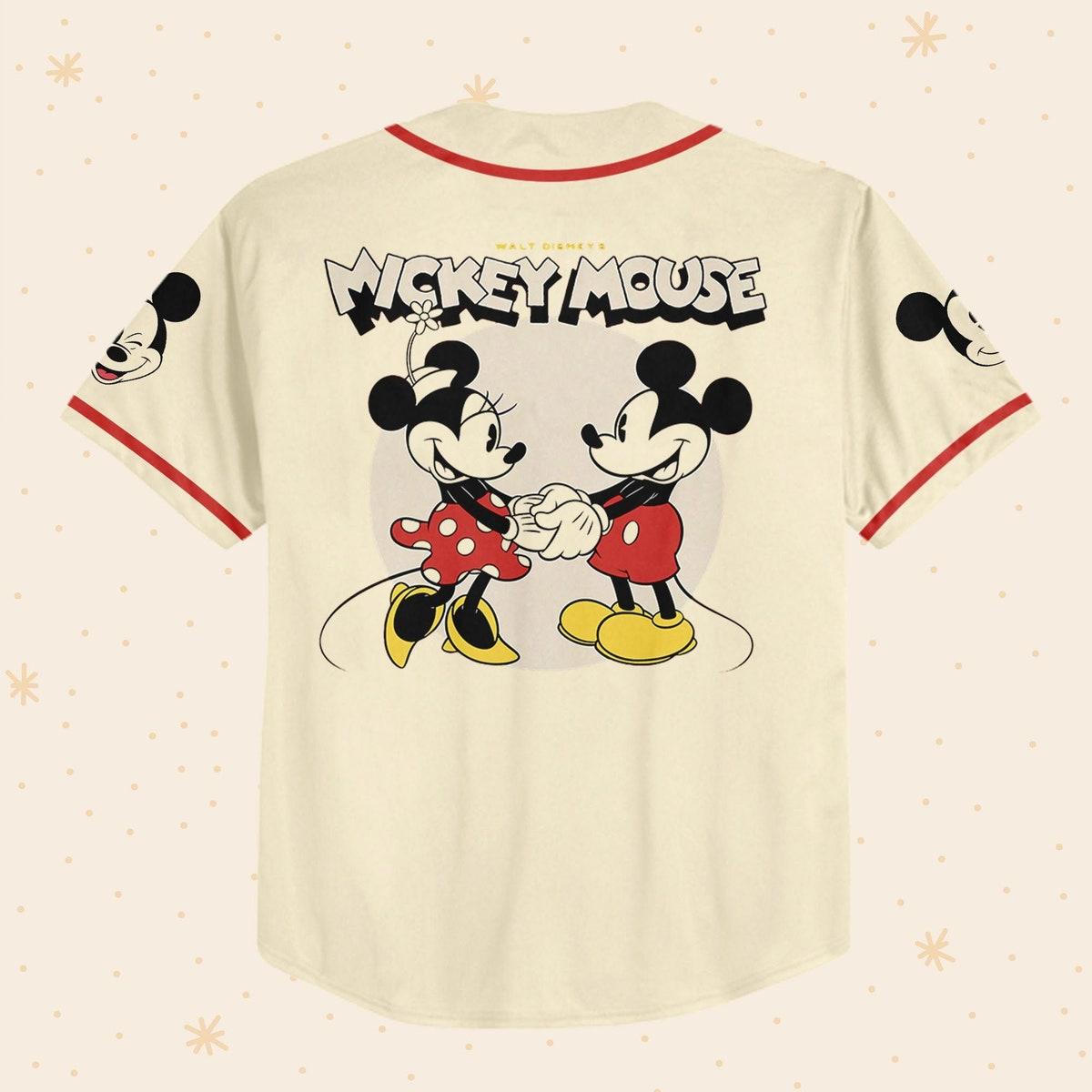 Personalize Mickey Classic Love Custom Name Disney Baseball Jersey 3