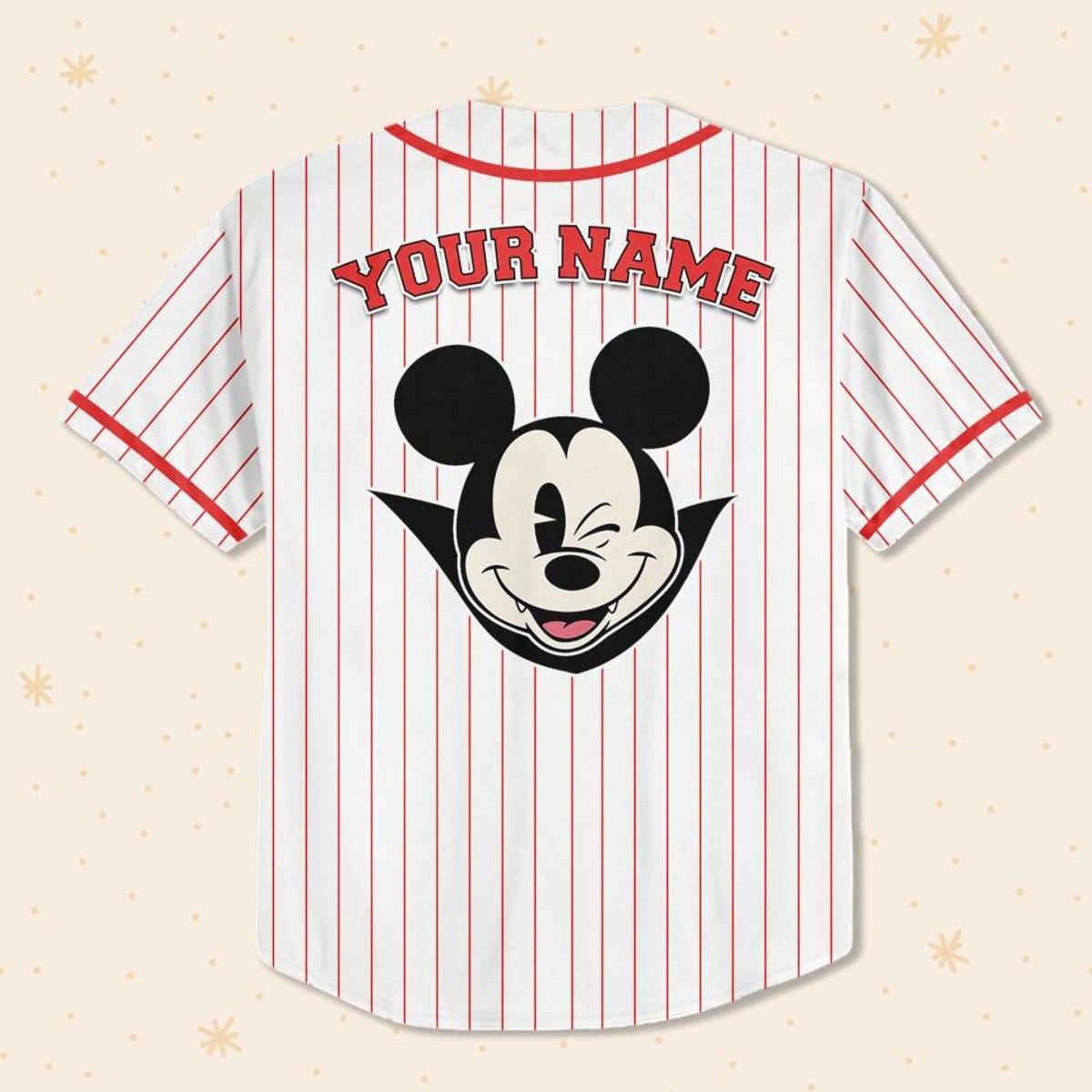 Personalize Mickey Mouse Halloween Magic Kingdom Baseball Jersey 3