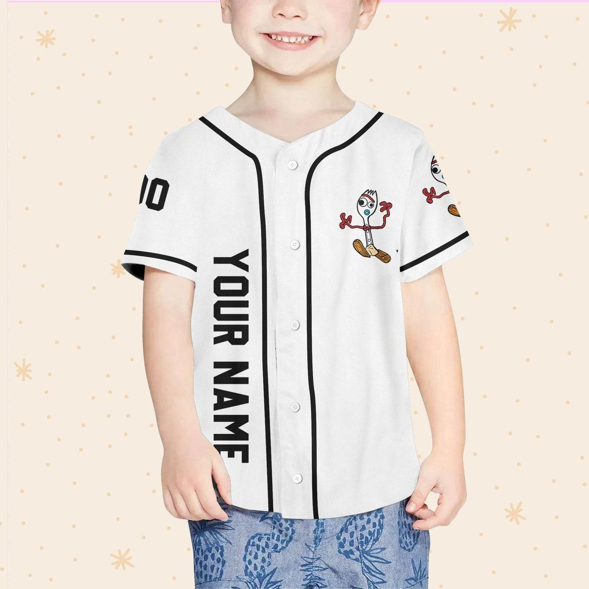 Personalize Toy Story Mickey Head Forky Cute Baseball Jersey 4