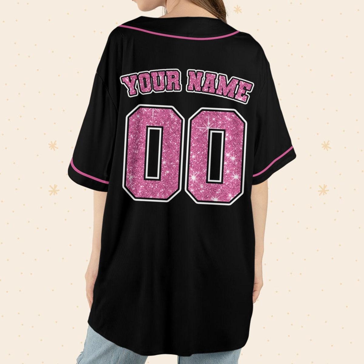 Personalized Team Name And Number Collection Pink Baseball Jersey 7